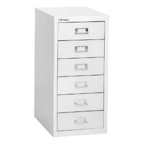  Underdesk Six Drawer Supply Cabinet Bright Silver Paint 