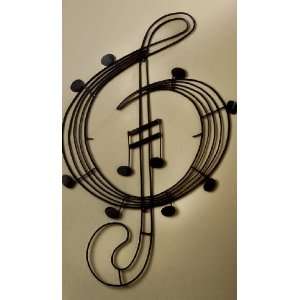Metal Treble Clef Wall Grille Music Art Decor 