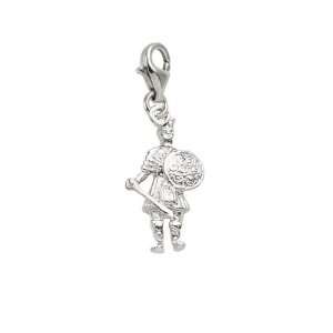   Scottish Warrior Charm with Lobster Clasp, Sterling Silver Jewelry