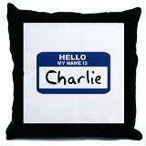 Hello Charlie Throw Pillow for £15.50
