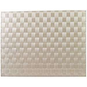  Saleen Placemat   Woven Plastic   Beige (Taupe)